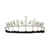 Casual 30.2 Carat Diamond Pearl 45.3 Gms 14Kt White Gold Bridal Tiara