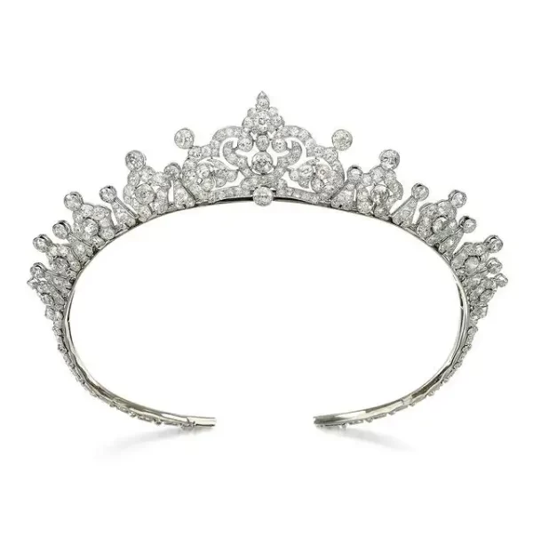 Handcrafted 340 Pcs Cubic Zirconia Diamond 51 Gms 925 Sterling Silver Birthday Tiara