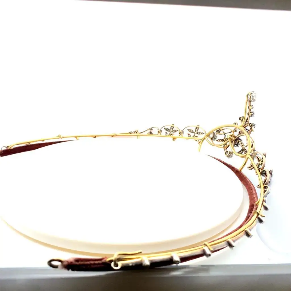 Victorian Diamond Necklace & Tiara Set – Antique Finish | 925 Sterling Silver | 8.9 Carats | Costozon - Image 6