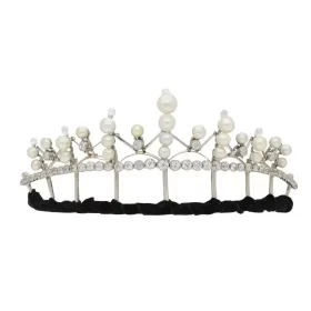 Transform elegance into versatility with this stunning Pearl & Diamond Convertible Tiara Necklace Set (48.7 Carats)