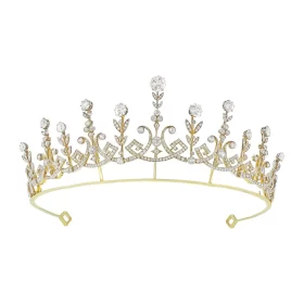 Victorian Garden Diamond Convertible Crown Tiara Necklace Set in 14K Yellow Gold – 10.52 Carats