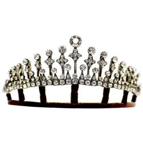 Imperial Cluster Diamond Convertible Tiara Necklace Set – 23.42 Carats