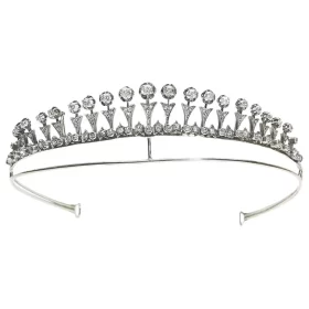 Edwardian Floral Diamond Tiara Necklace Set (14 Carats)