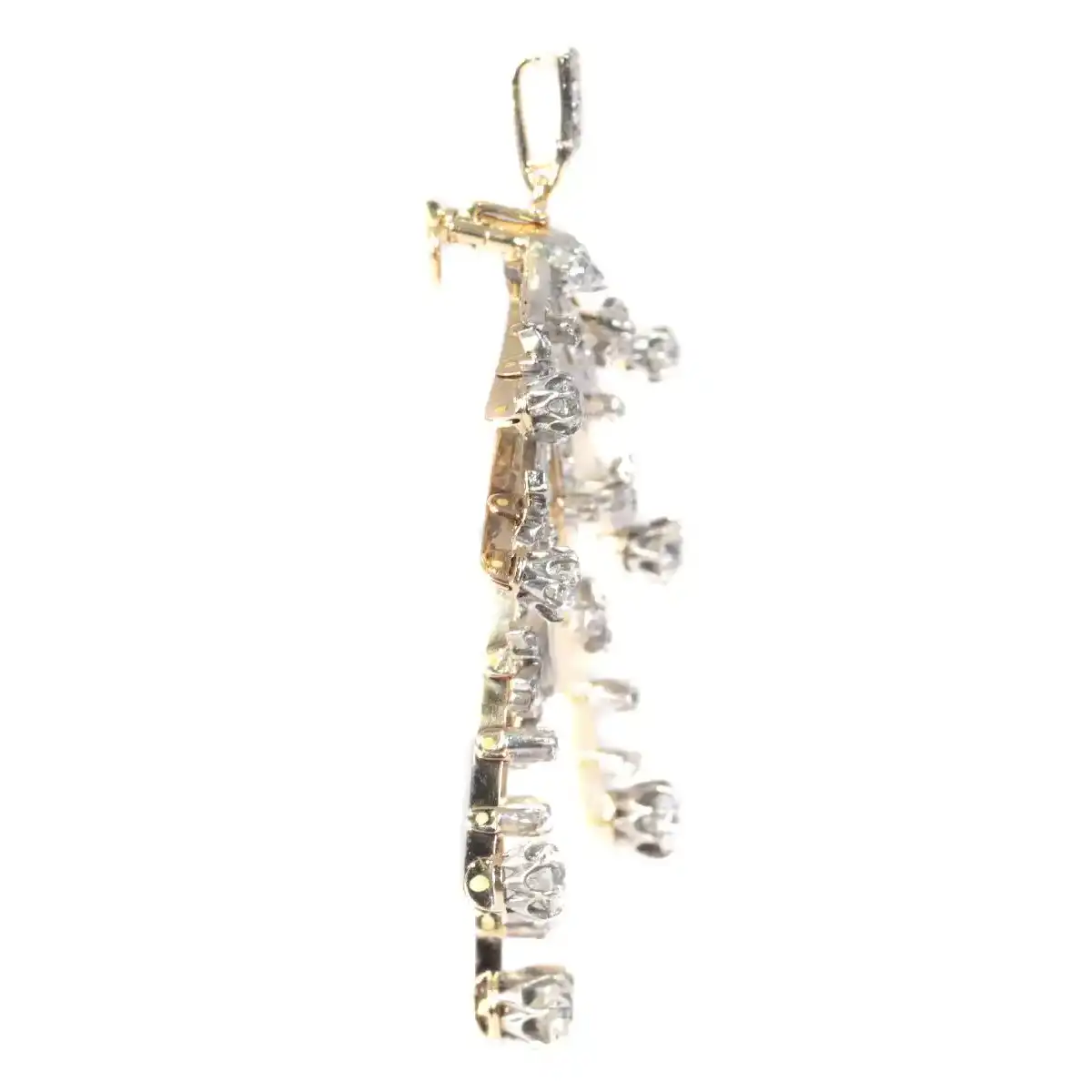 Victorian Diamond Starburst Aigrette Headband Tiara Necklace Set (6.75 Carats) - Image 5