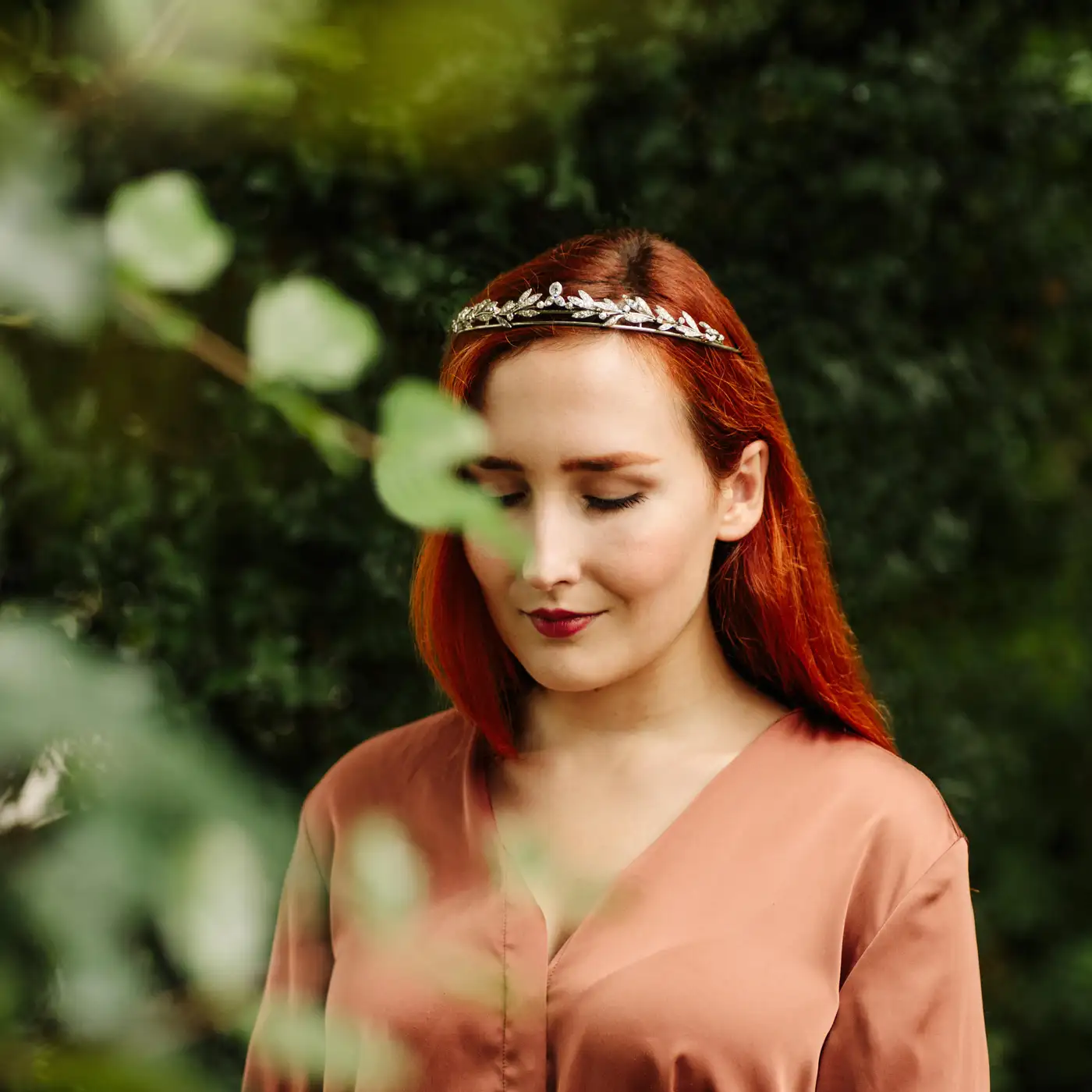 Diamond Laurel Wreath Headband Tiara Necklace Set (16.02 Carats) - Image 15