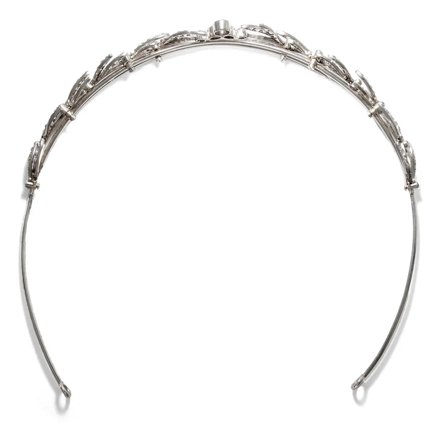 Diamond Laurel Wreath Headband Tiara Necklace Set (16.02 Carats) - Image 10