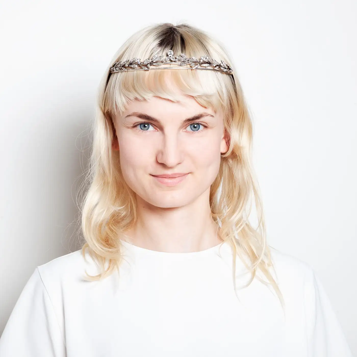 Diamond Laurel Wreath Headband Tiara Necklace Set (16.02 Carats) - Image 2